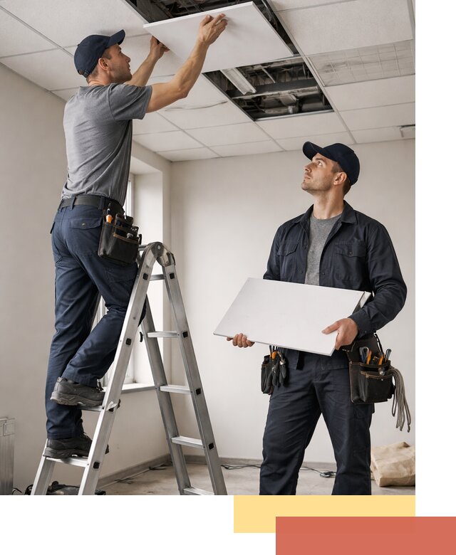 Обслуживание подвесного потолка в Одинцово — ремонт и чистка