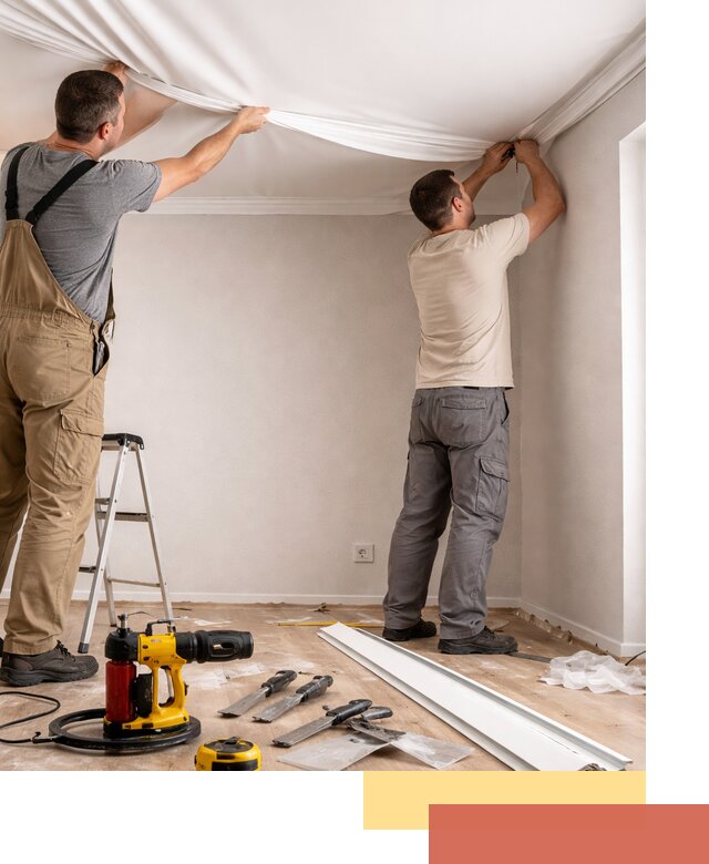 Монтаж ПВХ натяжного потолка в Одинцово качественно и быстро