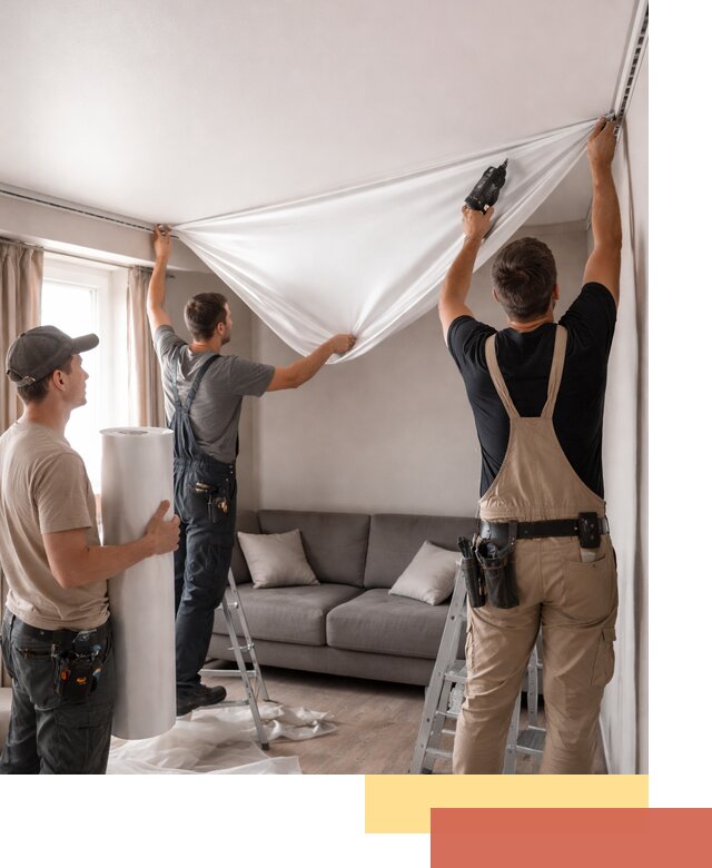 Монтаж сатинового натяжного потолка в Одинцово качественно и быстро