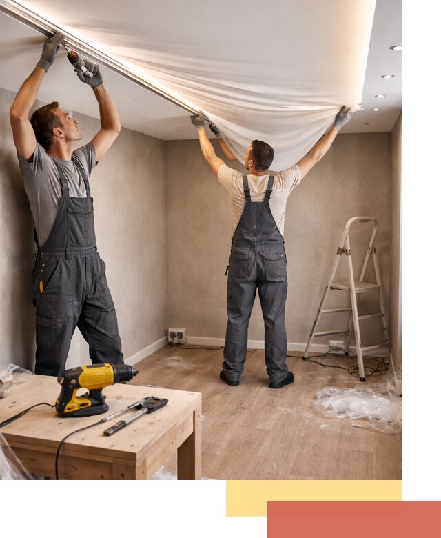 Монтаж натяжного потолка с подсветкой в Одинцово цена и сроки