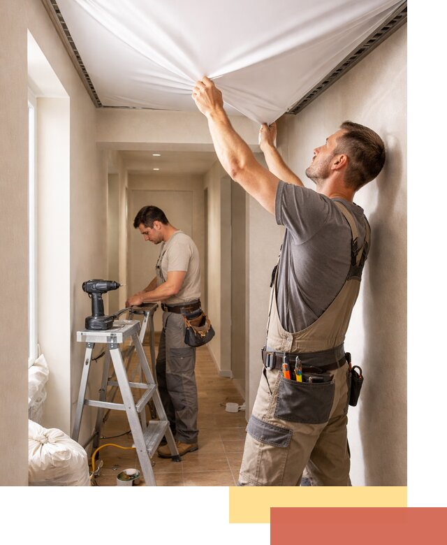 Монтаж натяжного потолка в прихожей в Одинцово