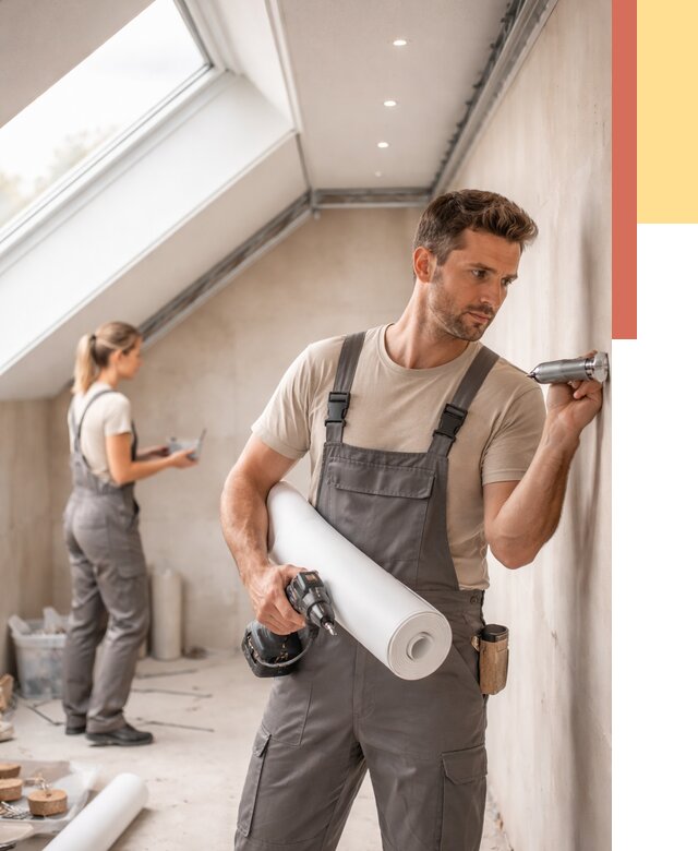 Монтаж натяжного потолка на мансарде в Одинцово от 3625 руб. | ОТДЕЛОЧНИК-Днц