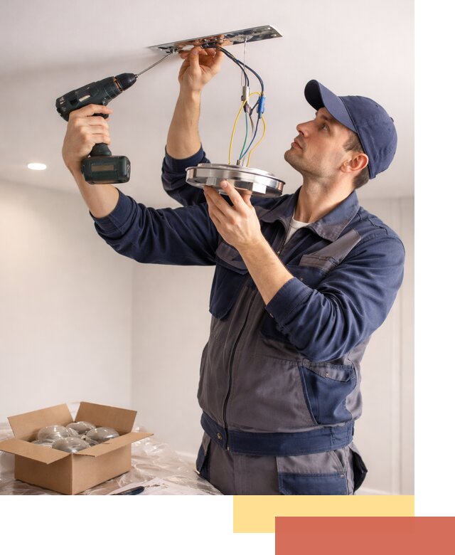 Установка люстры в натяжной потолок в Одинцово