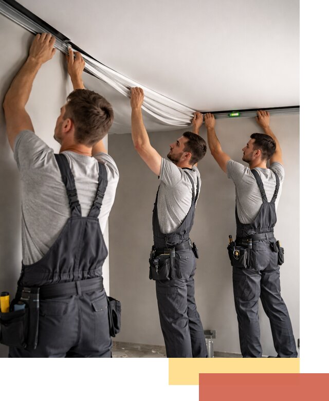 Теневые натяжные потолки в Одинцово: монтаж и отделка быстро и качественно