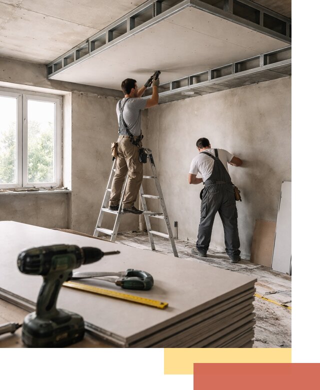 Двухуровневый потолок из гипсокартона в Одинцово