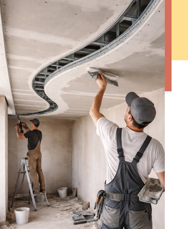 Криволинейный потолок из гипсокартона в Одинцово от 2175 руб./м2 | ОТДЕЛОЧНИК-Днц