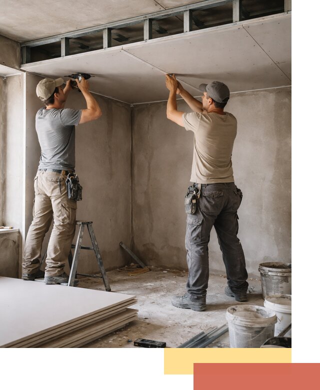 Короб из гипсокартона на потолке под ключ в Одинцово