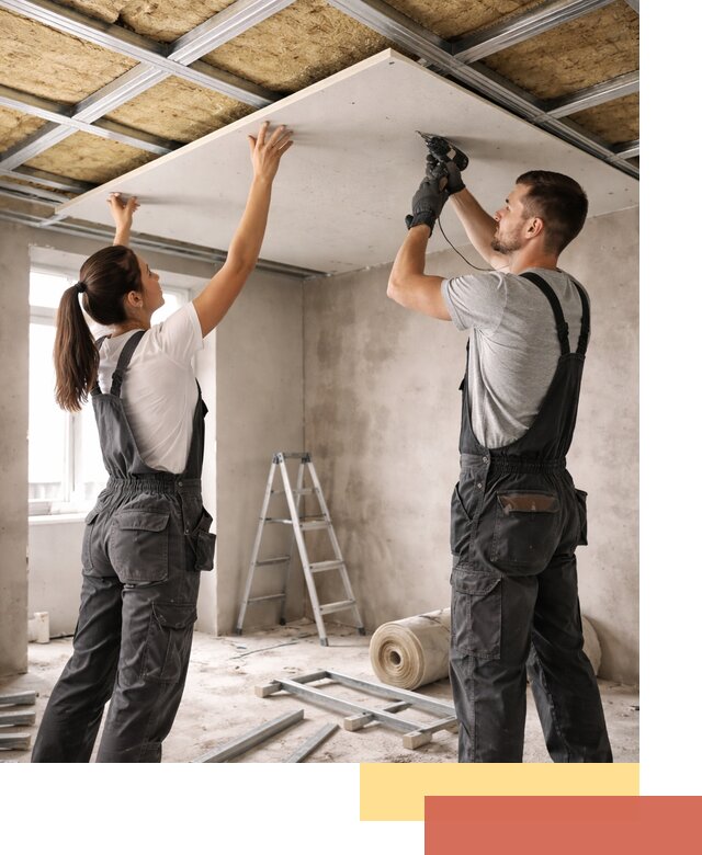 Звукоизоляция потолка из ГКЛ в Одинцово профессионально и надежно