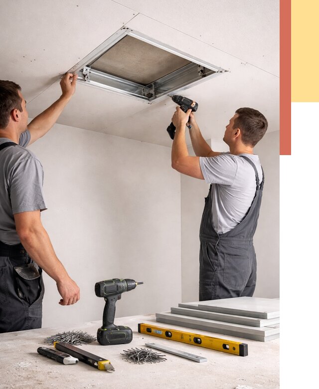 Установка люка в потолок ГКЛ в Одинцово от 2589 руб. под ключ | ОТДЕЛОЧНИК-Днц