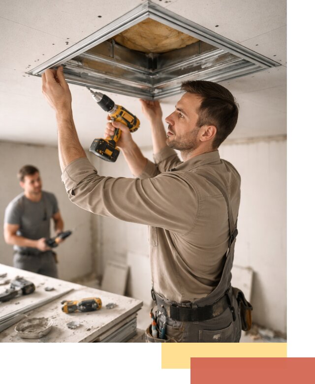 Монтаж люка в потолок из ГКЛ в Одинцово