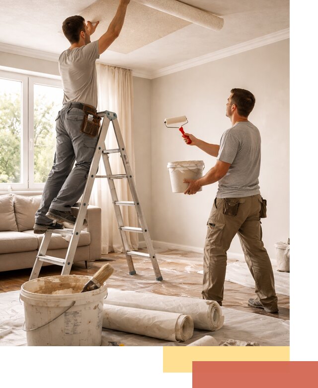 Поклейка обоев на потолок в Одинцово — качественно и быстро