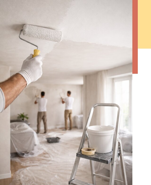 Покраска потолка акриловой краской в Одинцово от 2589 руб. | ОТДЕЛОЧНИК-Днц