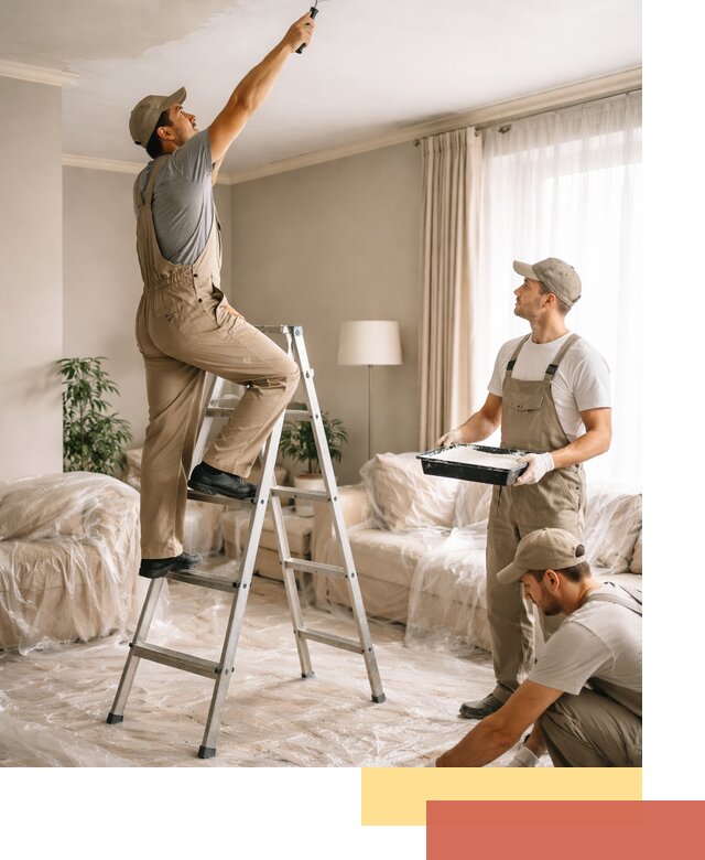 Покраска потолков акриловой краской в Одинцово качественно и быстро