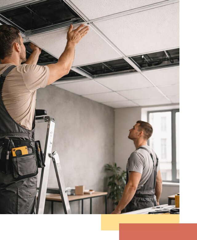 Монтаж потолочной плитки в Одинцово качественно и в срок