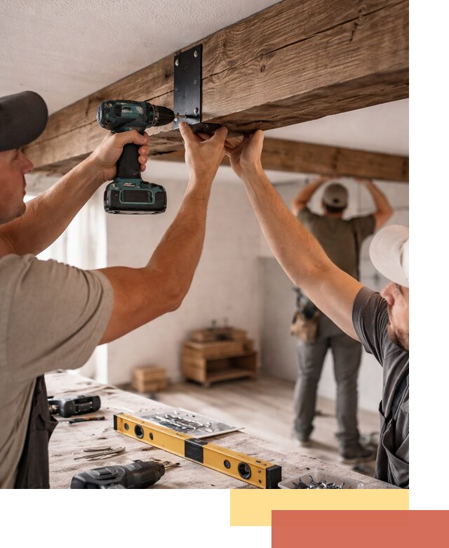 Монтаж декоративных потолочных балок в Одинцово