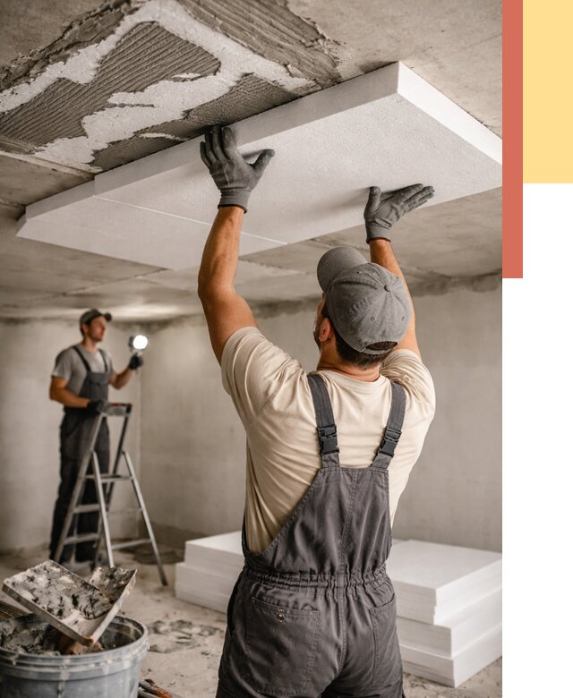 Утепление потолка пенопластом в Одинцово от 4660 руб/м2 — недорого и быстро | ОТДЕЛОЧНИК-Днц