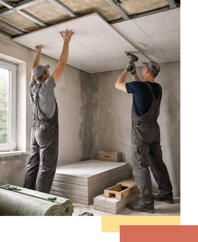 Шумоизоляция потолка панелями ЗИПС в Одинцово